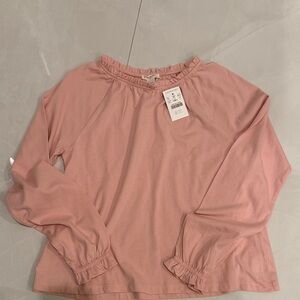 J. Crew Pink Long Sleeve Top